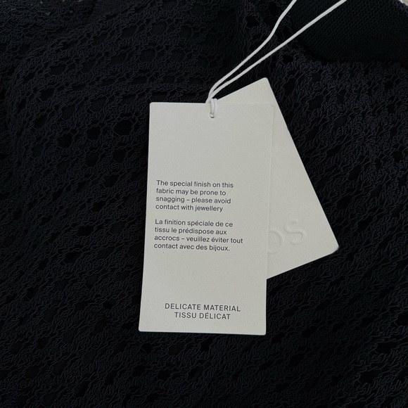 COS Brand New Asymmetric Open-knit Skirt Black Mesh Maxi Skirt. Size S. - Picture 7 of 14